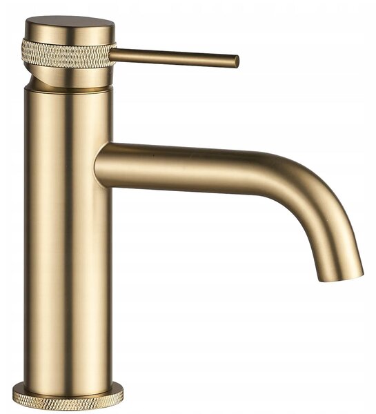 Bathroom faucet Rea Lungo Grip Brush Gold low