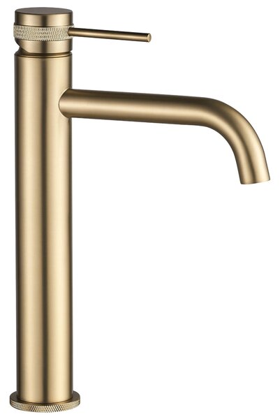 Bathroom faucet Rea Lungo Grip Brush Gold high