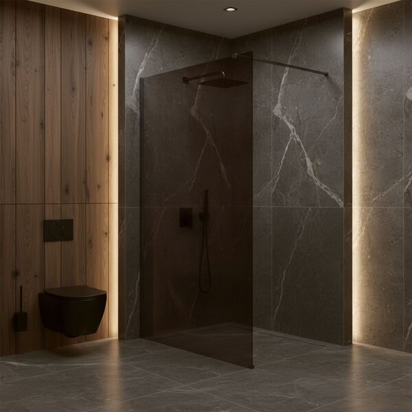Shower screen Rea Flexi Brown / Titan 80