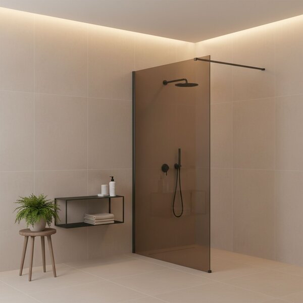 Shower screen Rea Flexi Brown / Titan 80