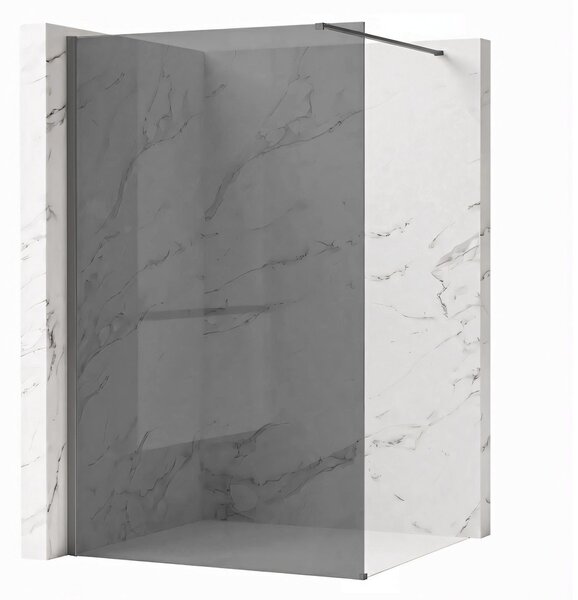 Shower screen Rea Flexi Grey / Titan 140