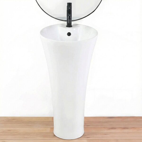 Freestanding ceramic basin AGNES