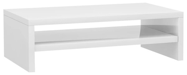 Monitor Stand High Gloss White 42x24x13 cm Engineered Wood