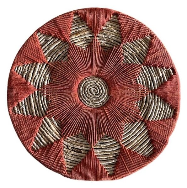 Wall Decoration Romimex Natural Coral Macrame 52 x 52 x 2 cm