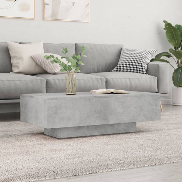 Coffee Table Concrete Grey 100x49.5x31 cm Engineered Wood