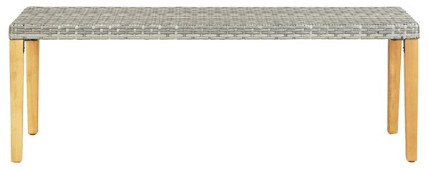 Garden Bench 80 cm Poly Rattan Grey