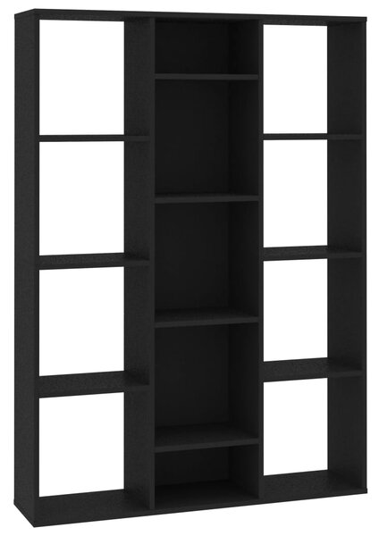 Room Divider/Book Cabinet Black 100x24x140 cm Engineered Wood