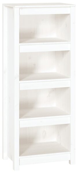 Book Cabinet White 50x35x125.5 cm Solid Wood Pine