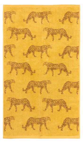 Leopard Animal Jacquard Towel Gold