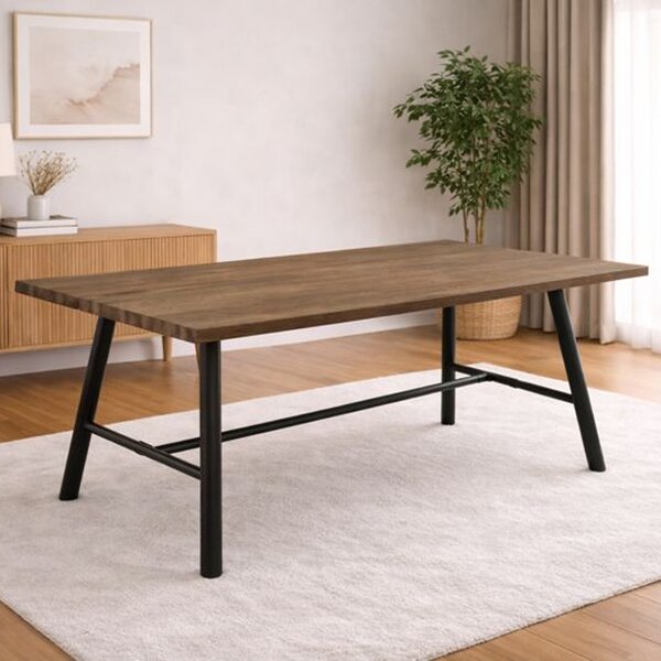 Lacygne Wooden Dining Table In Coffee