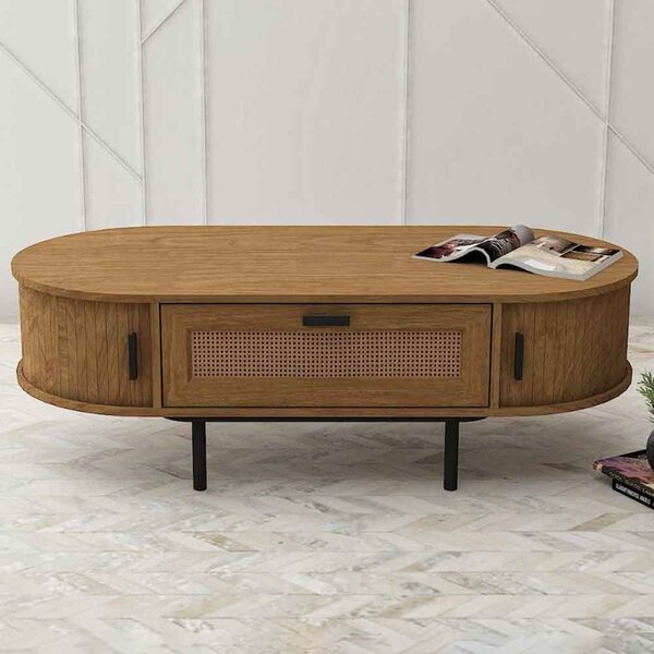 Ilford Wooden Coffee Table With 1 Drawer In Light Oak