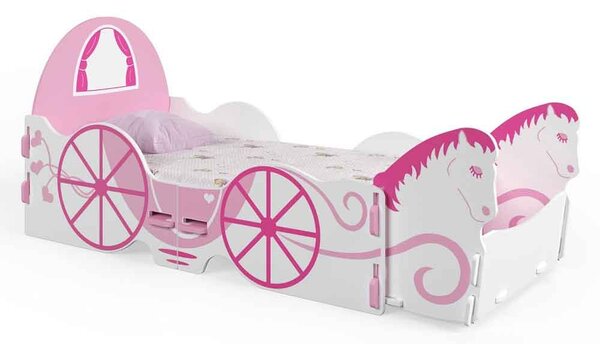 Durango Wooden Toddler Bed In Pink And White