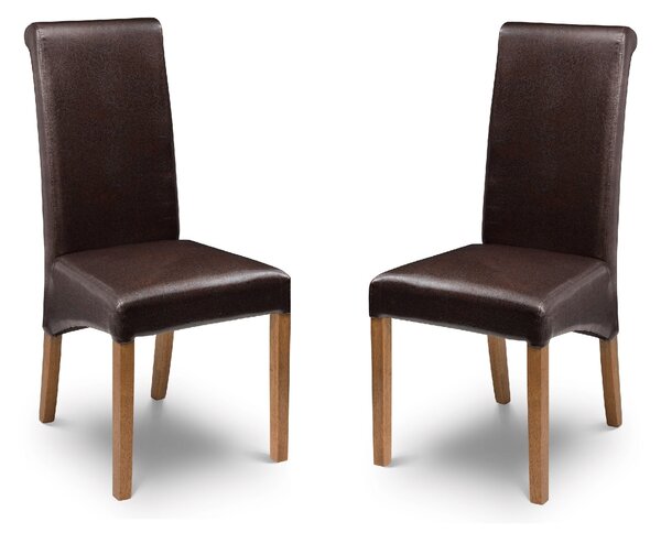 Cuba Set Of 2 Dining Chairs Brown