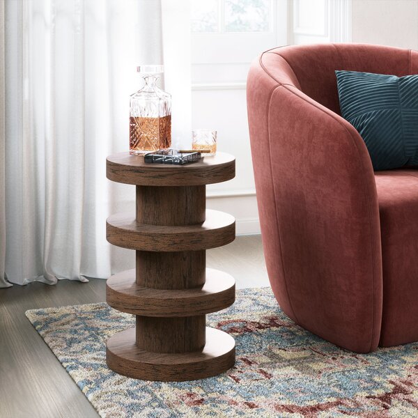 California Bobbin Side Table Dark Oak