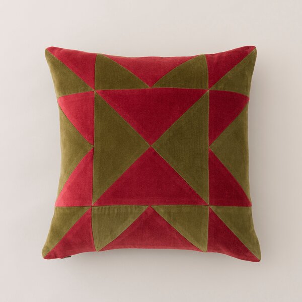 Clara Triangle Patchwork Square Cushion