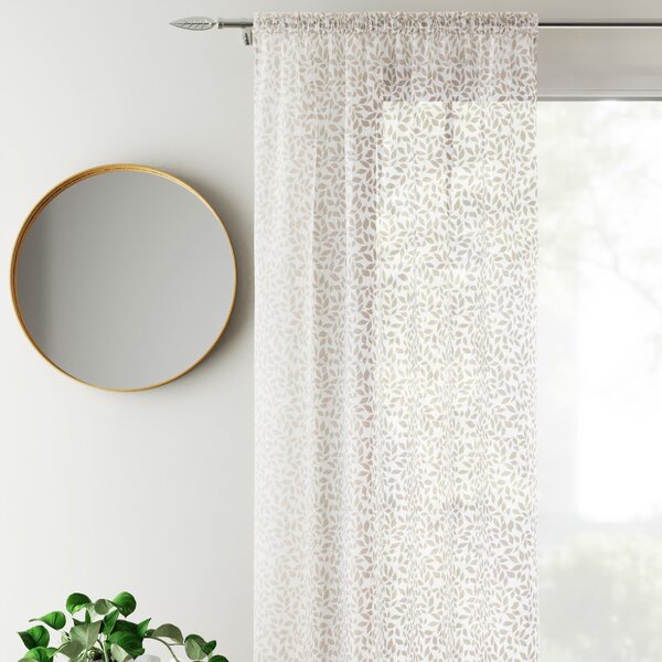 Willow Ready Made Single Voile Curtain Duckegg