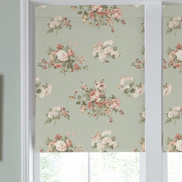 Laura Ashley Rosemore Translucent Made To Measure Roller Blind Sage