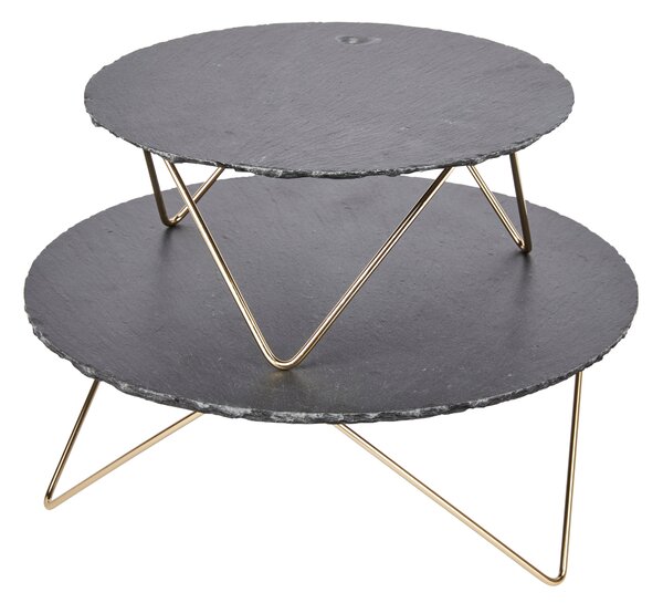 Artesà Two Tier Serving Stand Grey/Silver