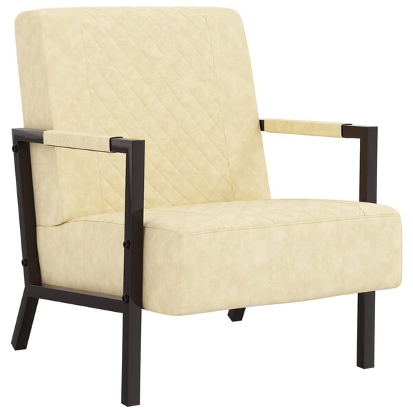 Armchair Cream Faux Leather