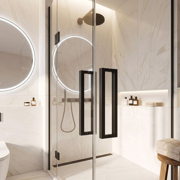Shower door handle Rea 01 Black