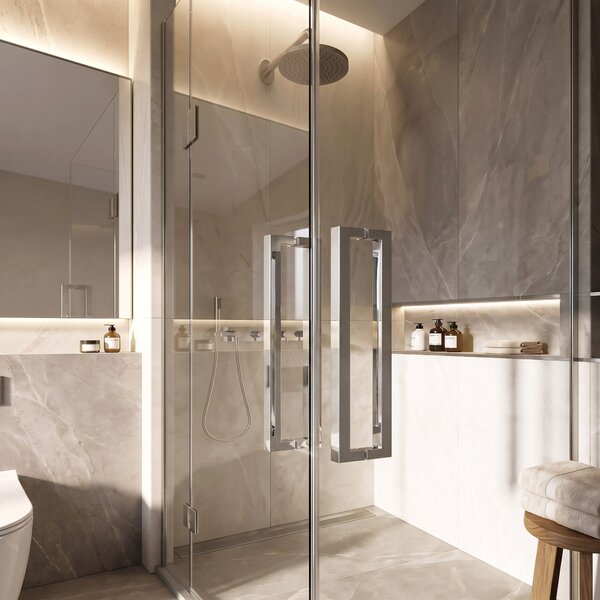 Shower door handle Rea 01 Chrome