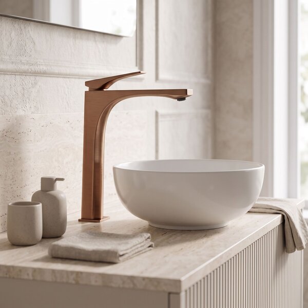 Bathroom faucet PREMIUM Rea Joe Brush Copper High