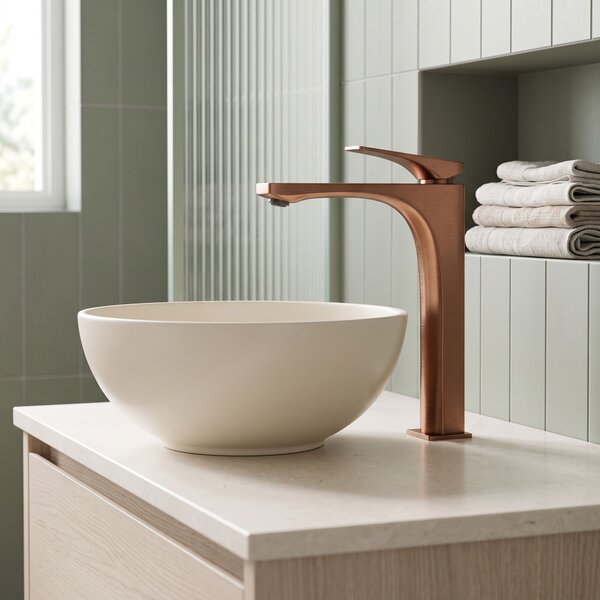 Bathroom faucet PREMIUM Rea Joe Brush Copper High