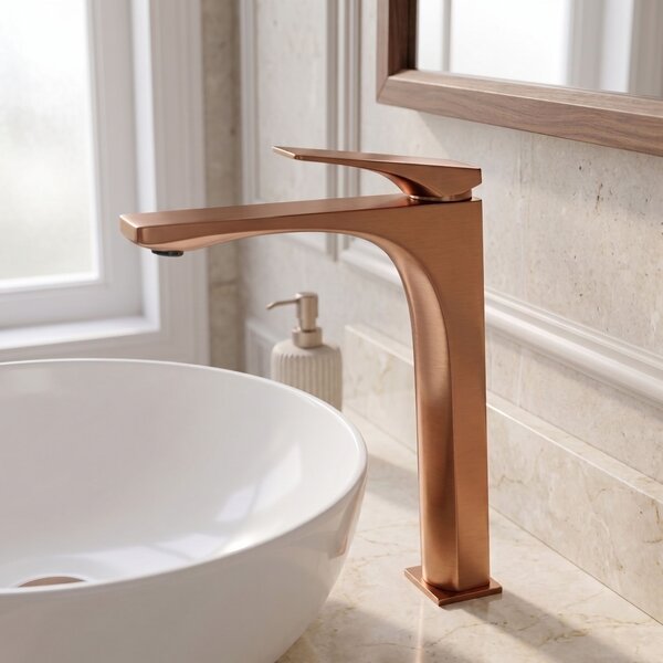 Bathroom faucet PREMIUM Rea Joe Brush Copper High
