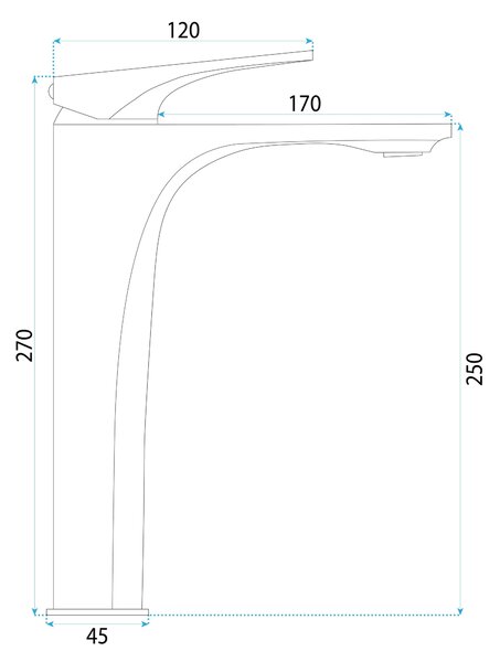 Bathroom faucet PREMIUM Rea Joe Titan High