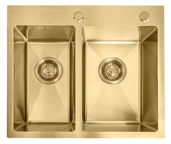 Stainless steel sink Toby BRUSH GOLD
