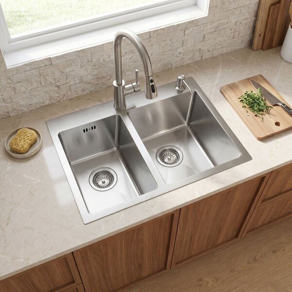 Stainless steel sink Toby BRUSH STEEL