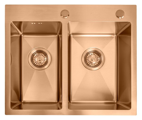 Stainless steel sink Toby BRUSH COPPER