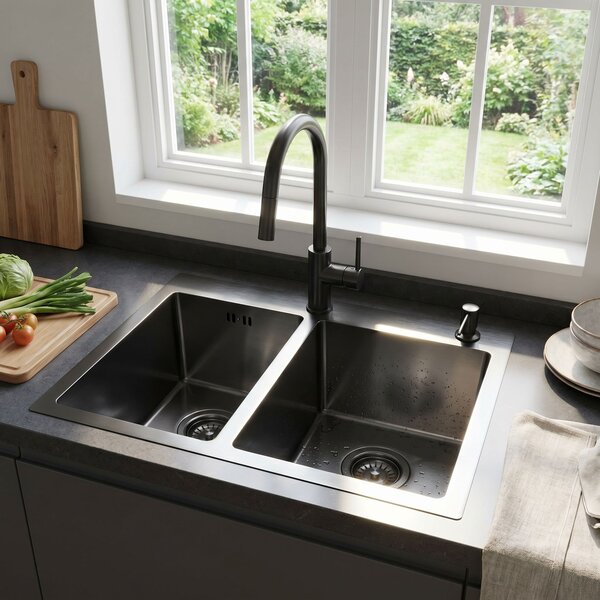 Stainless steel sink Toby Black