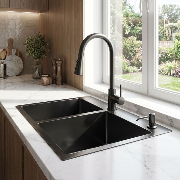 Stainless steel sink Toby Black