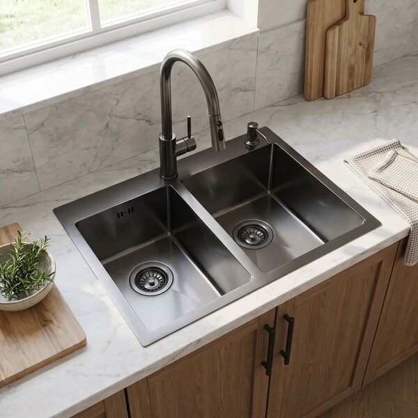 Stainless steel sink Toby Black