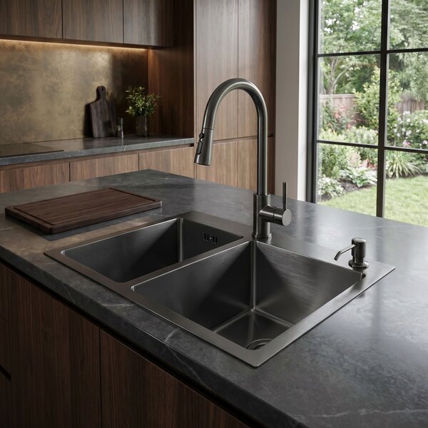 Stainless steel sink Toby Black