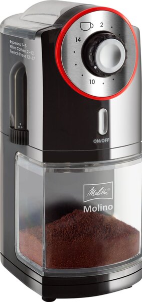 Melitta Molino Electric Coffee Grinder Black/Silver