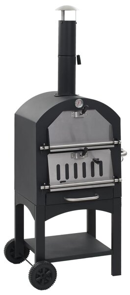 Charcoal Fired Outdoor Pizza Oven with Fireclay Stone