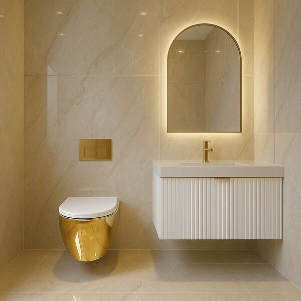 Toilet bowl Rea Carlo Mini Tornado NF WHITE GOLD