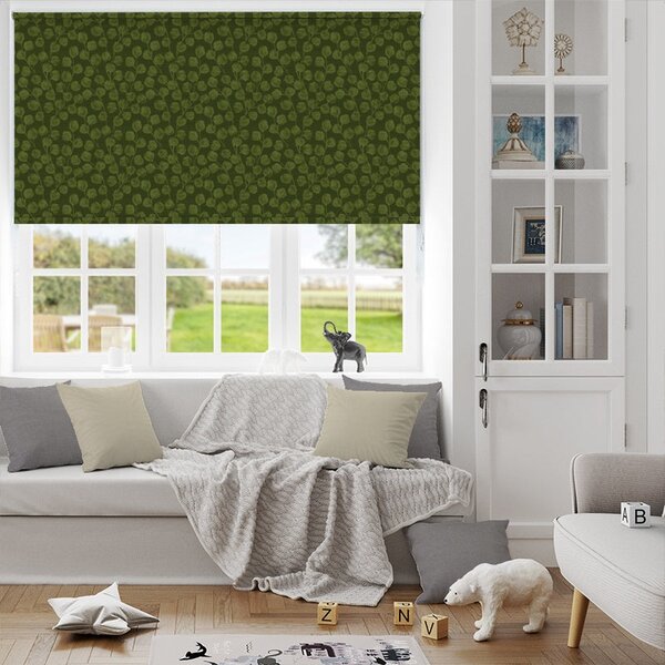 Linda Barker Ursulas Vine Cotton Blackout Roller Blind Valley