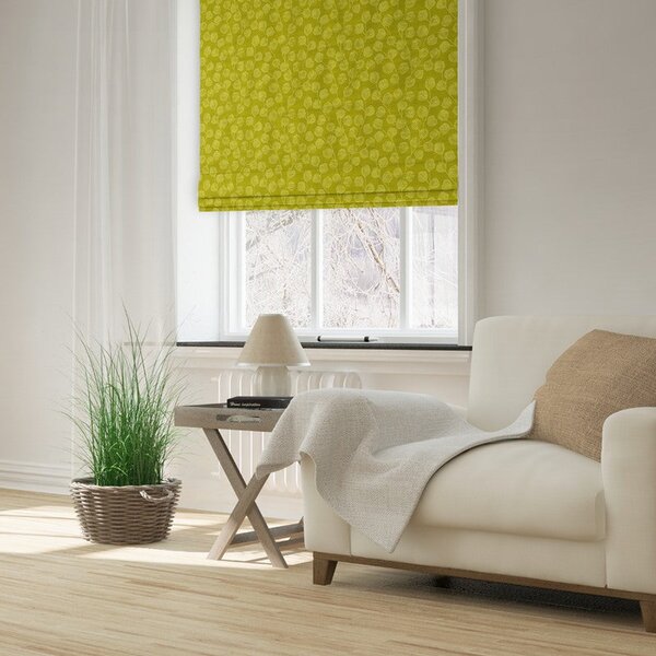 Linda Barker Ursulas Vine Cotton Roman Blind Ochre