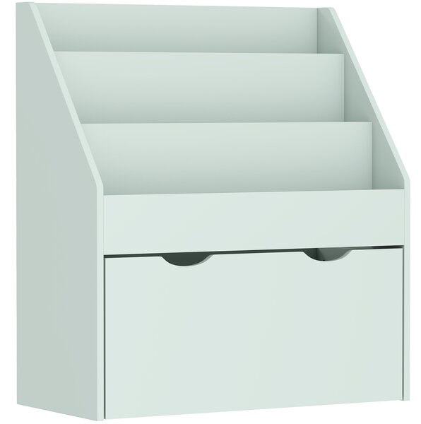 AIYAPLAY Bookcase for Kids with Shelves, Drawer, Bookcase for Bedroom, Playroom, Green