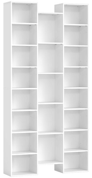 HOMCOM 21-Compartment Bookshelf - White