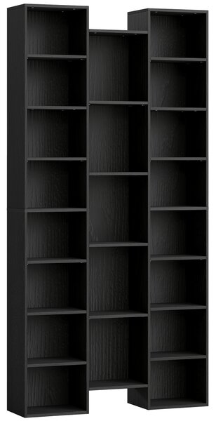 HOMCOM 21-Compartment Bookshelf - Black