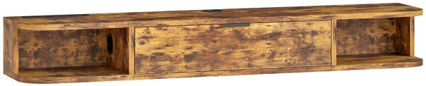 HOMCOM 120 cm Floating TV Unit for TVs up to 50 Inch - Rustic Brown