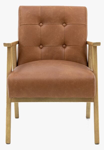Dalton Armchair in Antique Brown Leather