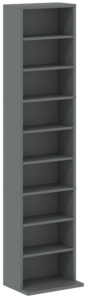 HOMCOM 260 Narrow CD Storage Unit - Grey