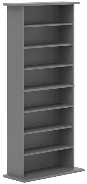 HOMCOM 360 CD/185 DVD/185 Blu-ray Storage Unit - Grey