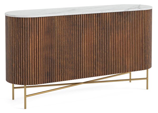 Milo Mango & Marble Fluted Sideboard | Roseland Furniture