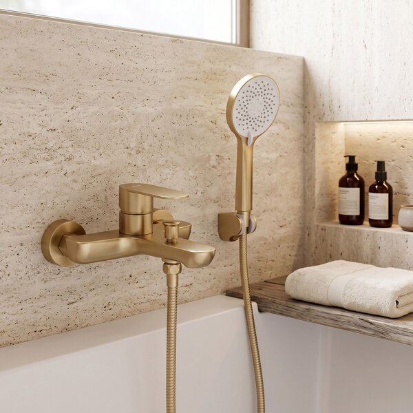 Bath faucet REA Logan Brush Gold